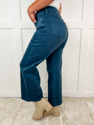 Carla Tummy Control High Rise Wide Leg Cropped Jeans - 4 colors!