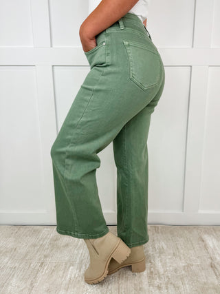 Carla Tummy Control High Rise Wide Leg Cropped Jeans - 4 colors!
