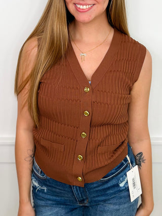 There We Go Avery Mae Mom Cropped Vest - 2 colors!
