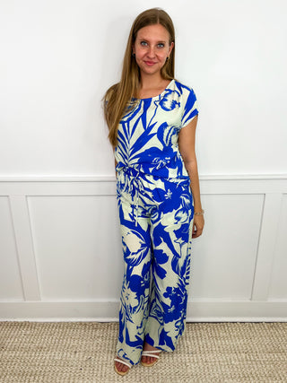 Sunset Ending Rayon Blend High Rise Wide Leg Cream Avery Mae Set