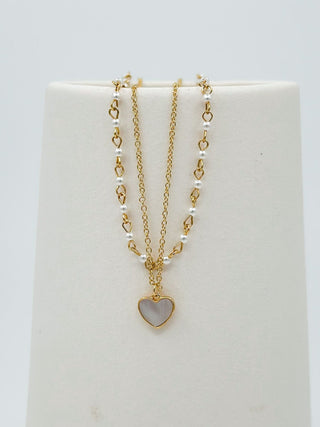 Cute & Classy Pearl Gold Layered Necklace - 2 options!