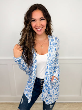Feeling Springy Long Sleeve White Avery Mae Cardigan