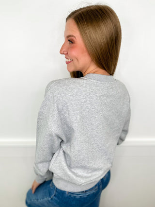 Dog Mom Club Cotton Blend Long Sleeve Grey Avery Mae Graphic Crewneck Sweatshirt