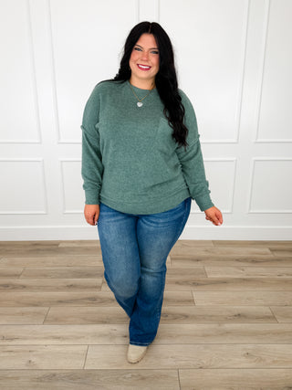 Risen Lola Tummy Control Straight Leg Jeans - Dark Wash (Distressed)