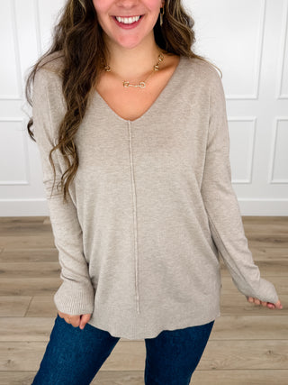 Zenana Basic Tempted By it Knit Long Sleeve Sweater Top - Multiple Colors