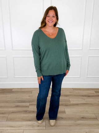 Zenana Basic Tempted By it Knit Long Sleeve Sweater Top - Multiple Colors
