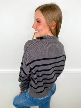 Meet You There Cotton Blend Long Sleeve Avery Mae Cropped Sweater Top - 5 colors!