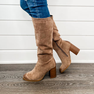 Break the Rules Faux Suede Mocha Tall Boots