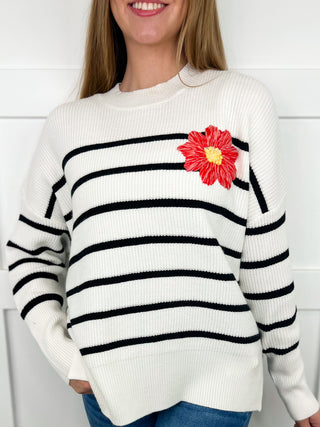 Sew In Love The Perfect Detail Knit Long Sleeve White Sweater Top