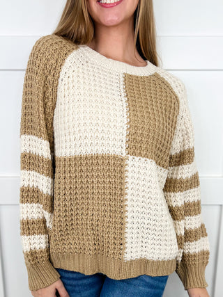 All Snuggled in Knit Long Sleeve Cream Avery Mae Sweater Top