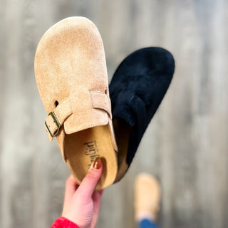 Corky Steppin' Back Faux Suede Clogs - 2 colors!