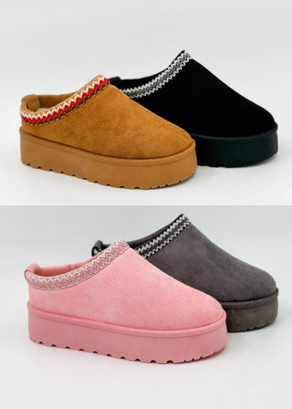 Your Move Faux Suede Platform Slip Ons - 4 colors!