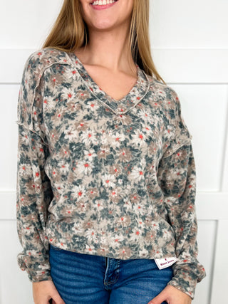Small Town Days Fleece Long Sleeve Multi Avery Mae Top