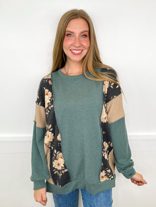 Bloomin' Beautiful Ribbed Long Sleeve Avery Mae Top - 3 colors!