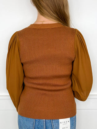 Classy Day Ribbed Long Sleeve Avery Mae Button Up Sweater Top - 2 colors!