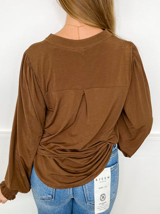 Dear Scarlett Frozen in Time Wrinkle-Free Long Sleeve Gabby Top - 5 colors!