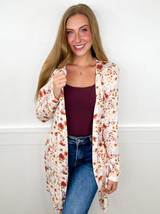 For You I Will Rayon Blend Long Sleeve Floral Avery Mae Cardigan