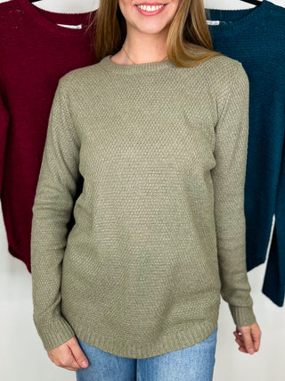 Always Be Different Knit Long Sleeve Avery Mae Sweater Top - 12 colors!