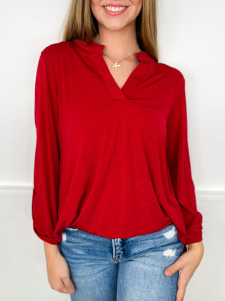 Dear Scarlett Simply Irresistible Wrinkle Free 3/4 Sleeve Gabby Top - 8 colors!