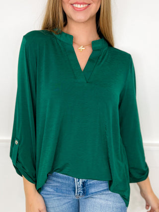 Dear Scarlett Simply Irresistible Wrinkle Free 3/4 Sleeve Gabby Top - 8 colors!