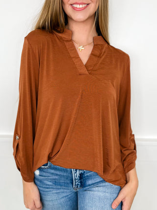 Dear Scarlett Simply Irresistible Wrinkle Free 3/4 Sleeve Gabby Top - 8 colors!