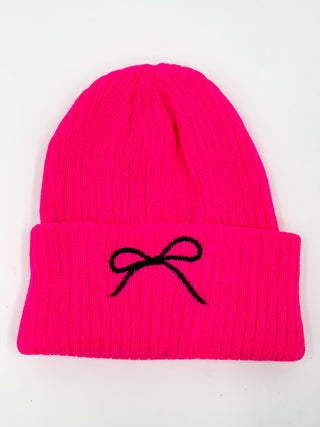 Kids Fancy Classy Bow Knit Beanie - 4 colors!
