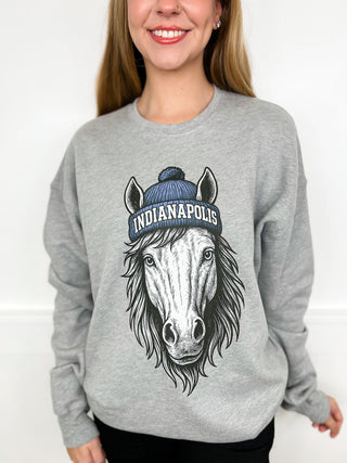 Two Game Day Gear Cotton Blend Long Sleeve Grey Avery Mae Graphic Crewneck Sweatshirt - 10 options!