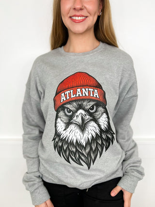 Two Game Day Gear Cotton Blend Long Sleeve Grey Avery Mae Graphic Crewneck Sweatshirt - 10 options!