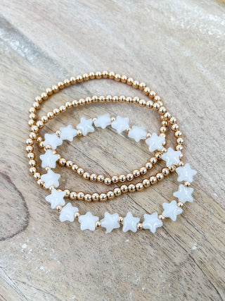Little Shinning Star Beaded Bracelet Set - Multiple Options