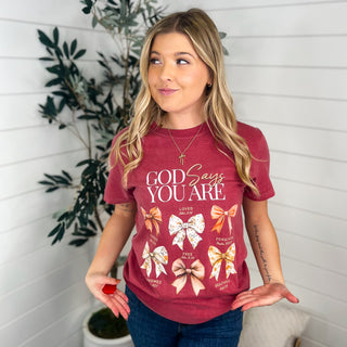 God Says Cotton Short Sleeve Berry Avery Mae Graphic Tee Shirt