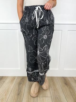 Ready to Grow High Rise Ribbed Wide Leg Avery Mae Bottoms - 2 colors!