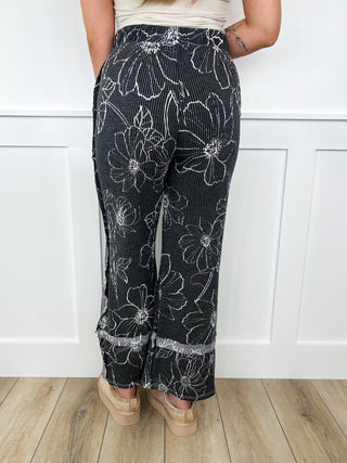 Ready to Grow High Rise Ribbed Wide Leg Avery Mae Bottoms - 2 colors!