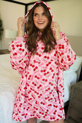 PRE-ORDERJES Cozy Blanket Hoodie- Cherry Bomb