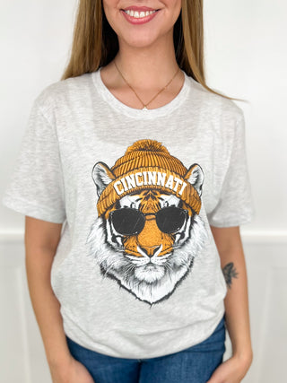 One Game Day Gear Cotton Blend Short Sleeve Grey Avery Mae Graphic Tee Shirt - 13 options!