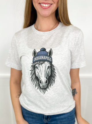 Two Game Day Gear Cotton Blend Short Sleeve Grey Avery Mae Graphic Tee Shirt- 10 options!