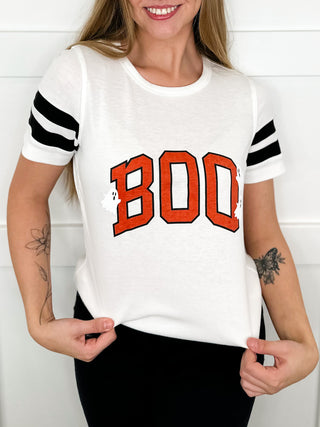 Ampersand Avenue Let's Get Spooky Cotton Short Sleeve White Top