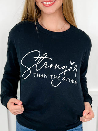 Stronger Cotton Long Sleeve Black Avery Mae Graphic Tee Shirt