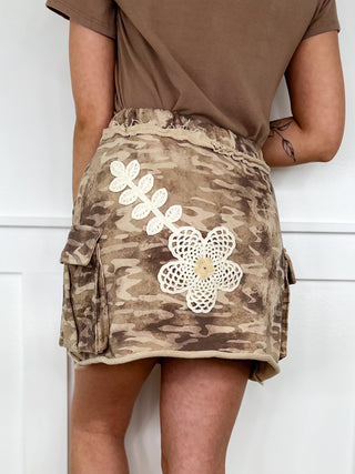 POL Petal Patrol Cotton Camo Skirt - 2 colors!