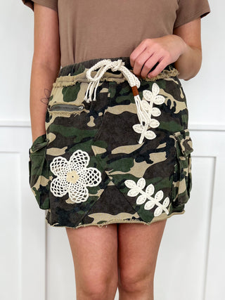 POL Petal Patrol Cotton Camo Skirt - 2 colors!