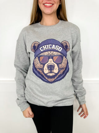 One Game Day Gear Cotton Blend Long Sleeve Grey Avery Mae Graphic Crewneck Sweatshirt - 13 options!