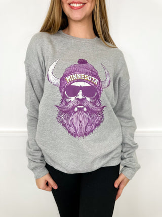 One Game Day Gear Cotton Blend Long Sleeve Grey Avery Mae Graphic Crewneck Sweatshirt - 13 options!