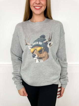 One Game Day Gear Cotton Blend Long Sleeve Grey Avery Mae Graphic Crewneck Sweatshirt - 13 options!