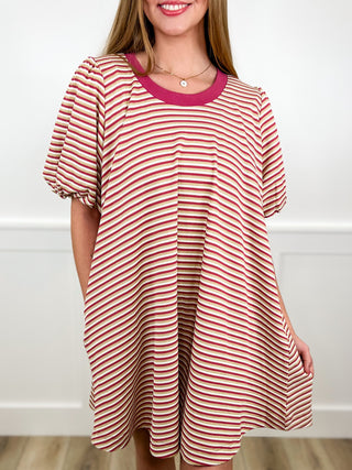 Stop & Celebrate Lightweight Striped Avery Mae Dress