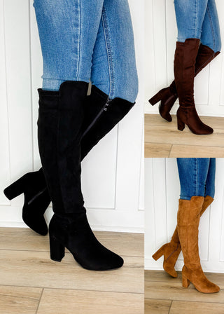 Just a Classy Girl Faux Suede Tall Boots - 3 colors!