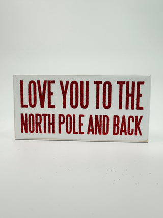 The North Pole & Back Wood Shelf Sitter