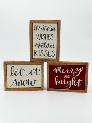 Christmas Wishes Wood Shelf Sitter - 4 options!