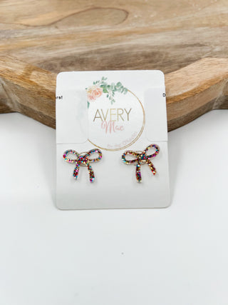 DOORBUSTER!! Ribbon Bliss Stud Earrings - 4 colors!