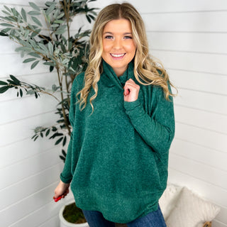 Zenana Here in Time Heathered Knit Dolman Sleeve Turtleneck Top - 8 colors!