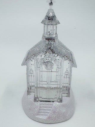 Church Snow Globe LED Light up Ornament
