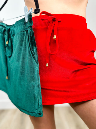 Playing Dress Up High Rise Velvet Avery Mae Skort - 2 colors!